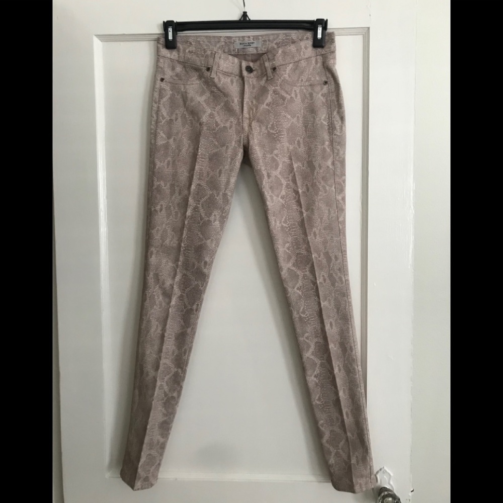 Snakeskin Rich & Skinny Jeans
